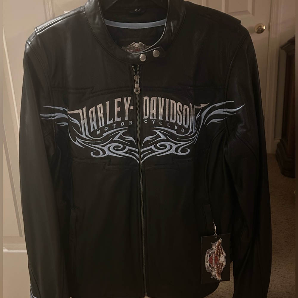 womens leather Harley Davidson jacket